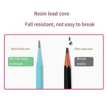 1 Bộ 12 Màu Sắc Ngẫu Nhiên Trục Bút Hình Trái Tim Có Gọt, Độ Cứng HB, Món Quà Hoàn Hảo Cho Ngày Trở Lại Trường Học - Nhiều màu - Xem 5