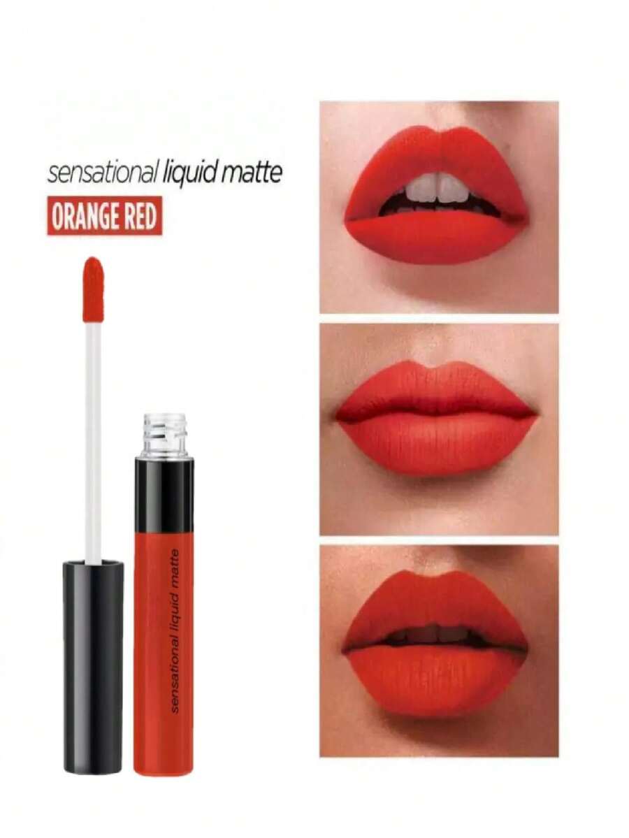 MAYB3LLINE SENSATIONAL LIQUID MATTE ORANGE RED LAÍZ LABIAL SENSASIONAL LIQUIDO MATE INTRANSFERIBLE MAIB3LLINE COLOR ORANGE RED PINTA LABIOS LIQUIDO MAYB3LLINE SENSATIONAL LIQUID MATTE COLOR SOLIDO ORANGE RED INDELEBLE NO SE TRANSFIERE - ROJO NARANJA - Ver 1