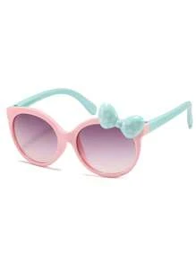 1 pieza Gafas con lazo adorables para niños, aptas para verano, juegos al aire libre, fotografía, uso diario y regalos para fiestas, adecuadas tanto para niños como para niñas - Multicolor - Ver 9