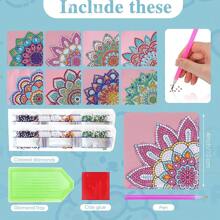 8Pcs Corner Bookmarks, Portable 5D DIY Diamond Art Page Bookmarks, Corner Books Marker Clip Book Lovers Gifts For Craft Women Girls Kids Beginner Reading Crafts Kit - A - 查看 2