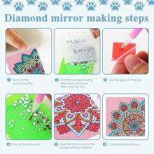 8Pcs Corner Bookmarks, Portable 5D DIY Diamond Art Page Bookmarks, Corner Books Marker Clip Book Lovers Gifts For Craft Women Girls Kids Beginner Reading Crafts Kit - A - 查看 7