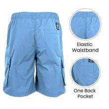 2-Pack Men's Moisture Wicking Performance Quick Dry Cargo Shorts - 海軍藍 & 淺藍色 - 查看 7