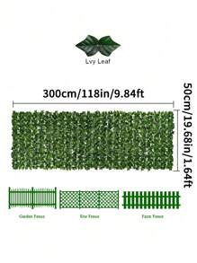 1pc Plastic Artificial Ivy Boxwood Fence With Moss And Grass, Green Fence With Faux Leaves For Garden Party Decoration (Can Be Joined), Valentine Day, Gift Gifts Birthday Graduation,Garden Decor,Outdoor Plant,Gardening,Fake Flowers