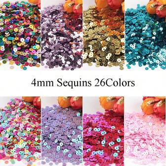 20g Paillettes Sequin 4mm AB & Silver Base Mix Colors Pvc Round Sequins Loose Sequins Paillettes Glitter For Jewelry Making Diy Sewing Craft