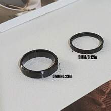 1Set(2pcs) Fashionable Simple Charm Stainless Steel Ring For Men, Woman,Couples, Daily Wear And Parties For Father Mother Dad Husband Wife Boyfriend Girlfriends Father's Day Birthday Gift Stackable Ring Statement Band Jewelry Size 5-12