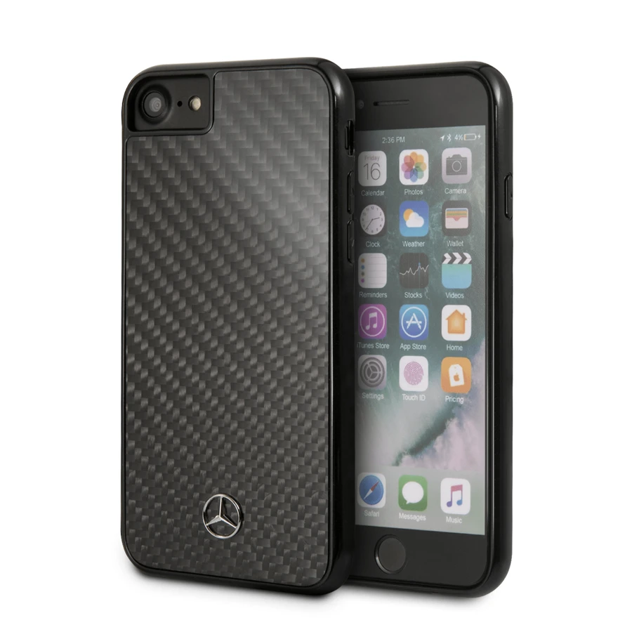 BMW Funda Case Mercedes Benz Carbono Para iPhone SE Y 6,7,8 - Negro - Ver 1