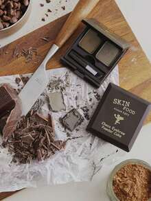 Skinfood 巧克力色眉粉盘，采用真正可可豆制成 #1 灰褐色 | 矿物眉粉双色盘 | 韩式彩妆礼品 - #1 Grey Khaki Black - 查看 6