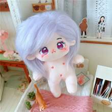 20cm Soft Doll Purple Hair, Skeleton Optional, Different Clothes, - Perfect Activity & Birthday Gift! You Need Make Up The Doll's Face,And The Long Hair Styles Need To Be Groomed By Yourself