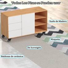 4 Piezas Rueda Giratoria, Ruedas Giratorias, Ruedas para Muebles,Ruedas Resistentes de 2 Pulgadas Ruedas de Rodamiento con Cerradura, para Muebles de y Oficina, Transporte de Carretillas - Negro - Ver 8
