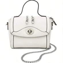 金属扁链肩带、钱包链、单肩包肩带、斜挎包肩带替换链条配件 - 銀色 - 查看 9