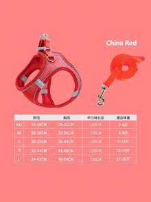 全新寵物胸掛式馬甲狗胸腹帶，適用於小型和中型犬，附帶寵物拖繩 - 彩色 - 查看 34