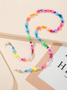 1 chiếc kính mắt trang trí hình trái tim màu kẹo thời trang dành cho nữ Phụ kiện kính mắt cho nữ - Nhiều màu - Xem 4