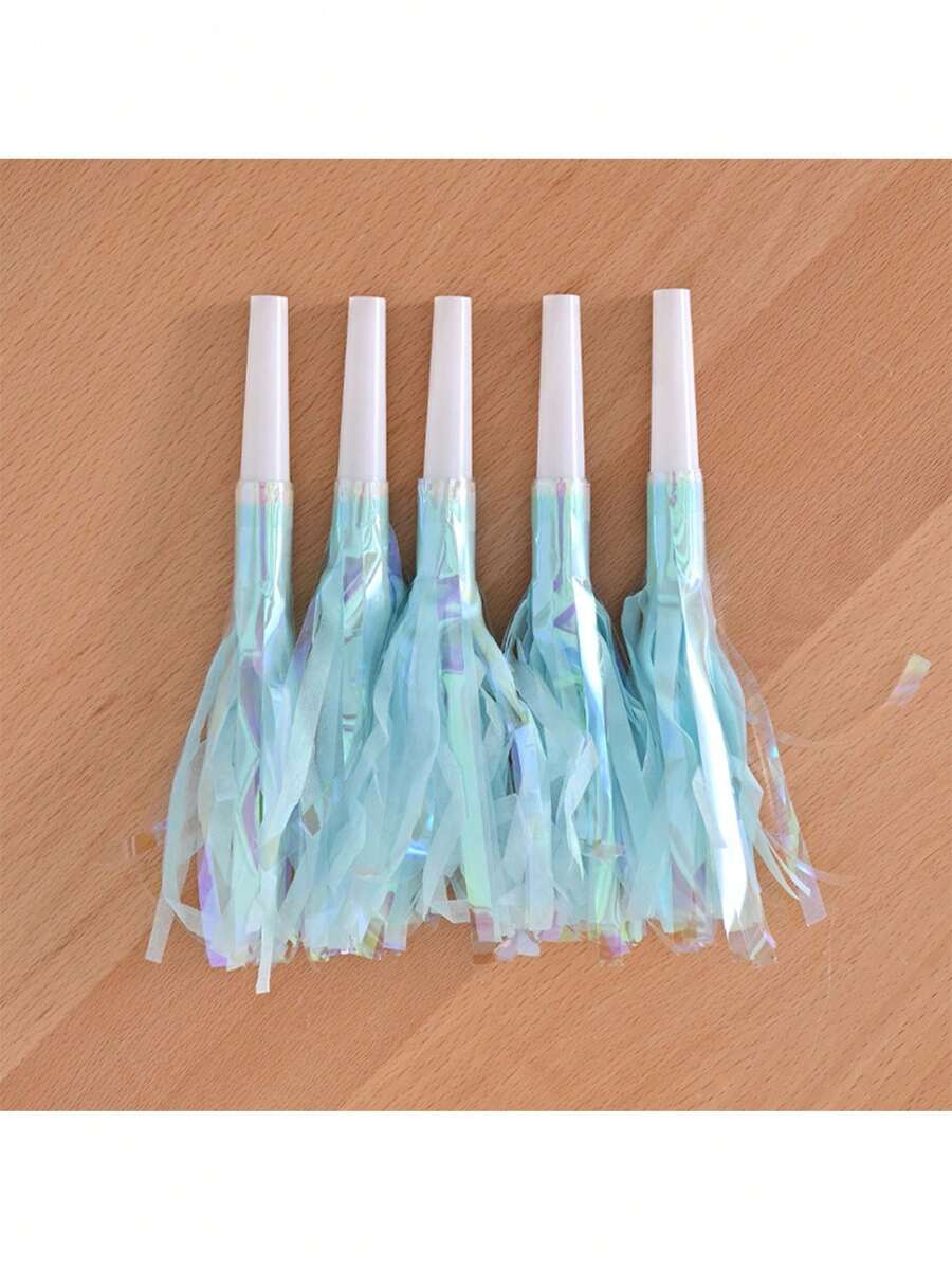 24pcs Party Blowers, Noise Makers Glitter Metallic Fringed Party Horns