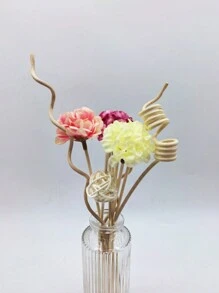 10 piezas Bolas de ratán con aroma de hortensias rosas, decoración de habitación con varillas de ratán