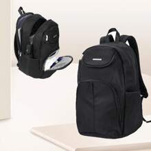 真皮男士胸包，头层牛皮斜挎包，带多个隔层，适合日常使用和户外运动，高端、实用、独特、复古、精致，大一新生书本返校多功能宿舍大学父亲节礼物书包通勤高中万圣节圣诞节冬季圣诞礼物男士包腰包腰包男士单肩包 - 黑色 - 查看 1