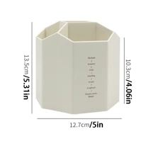 1入可旋轉大容量筆筒收納盒，現代創意辦公桌筆筒裝飾品，學生文具收納盒，可用於筆和鉛筆的多功能筆盒 - 彩色 - 查看 3