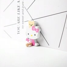 Sanrio 1 szt. Sanrio KT Cartoon Kreatywne perforowane drewniane haki do dekoracji, haki kuchenne i łazienkowe