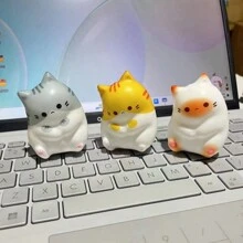 Phim hoạt hình PU Coco Cat phục hồi chậm, giải nén, chữa lành và giải phóng Búp bê nhỏ trang trí văn phòng Quà tặng sáng tạo Coco Cat Pinch Music 1pc - Đồ chơi giải nén - Xem 7