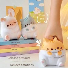 Phim hoạt hình PU Coco Cat phục hồi chậm, giải nén, chữa lành và giải phóng Búp bê nhỏ trang trí văn phòng Quà tặng sáng tạo Coco Cat Pinch Music 1pc - Đồ chơi giải nén - Xem 6