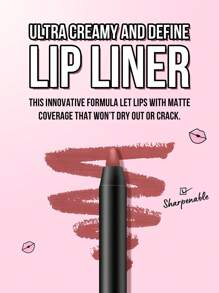 Misslyn Made To Stay Lip Liner Set, 5 Pcs, Longwear Rich Lip Colors, Smooth Application, Natural Finish, Highly Pigmented Natural Lip Makeup, Longwear Smooth Ultra Fine, Matte Lip Liner, No Smudging, Y2K Makeup Party Beach Travel Holiday Camping Outdoors Present Rose Fashion Girl New Year Cosmetic Cosplay Best Trip Festivals Color Fancy Campus School Charm Vibe Cny Chinese New Year, Valentine's Day Gifts - 23+43+46+21+03 - View 4