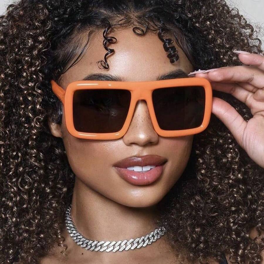 复古全框方形时尚眼镜，适合骑自行车、开车、旅行、钓鱼和日常佩戴