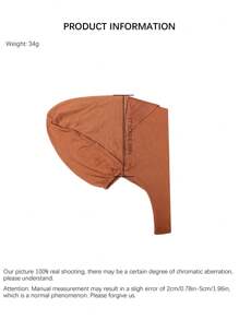 1件装纯色/彩色穆斯林女士原创设计头巾，四季交叉式睡帽 - 彩色 - 查看 4