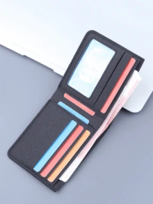 Canvas Bifold Wallet, Credit Card Holder, Lightweight And Portable Card Slots Pocket Wallet - one-size - View 4