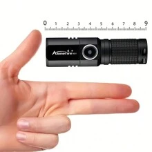 Alonefire Zoomable High Bright Palm Small Mini Flashlight Type-C Rechargeable Portable Hiking Camping Fishing Night Llighting Flash Light - Black - View 5
