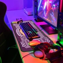 Mouse Pad Gamer Kawaii Girl Premium Antiderrapante com Borda Costurada Diversos Modelos e Tamanhos Gatinhos Dinheiro