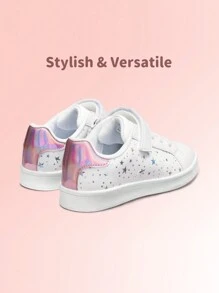 Girls Sneakers Toddler Little Kids Tennis School Walking Shoes Lightweight Comfortable - 白色 - 查看 7