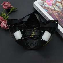 1入組乳膠紅色般若面具，適用於Cosplay或Noh表演的日式般若惡魔面具，適用於DIY節日派對服裝 - 彩色 - 查看 11