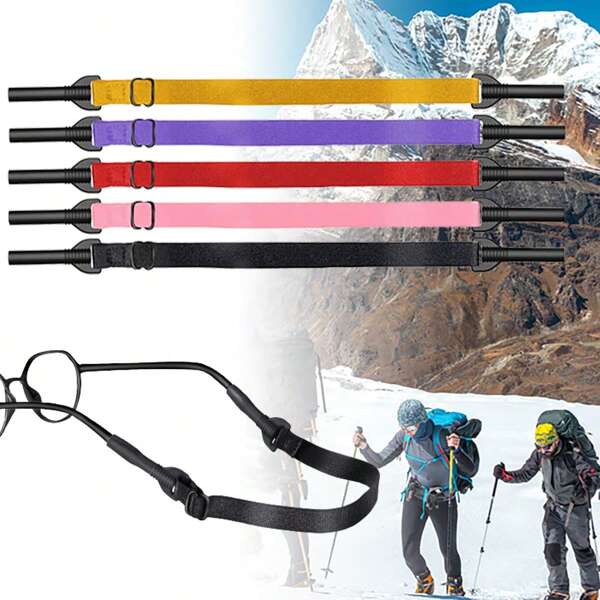 Correa para gafas, correa ajustable antideslizante para gafas de sol y de lectura para hombres y mujeres, correas para gafas de niños, accesorios de gafas deportivas para mujeres