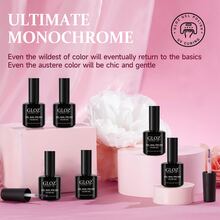 GLOZ 凝胶指甲油 6 色果冻凝胶指甲油套装礼物，乳白色透明粉色裸棕色半透明可浸泡 UV 指甲油 DIY 艺术适合女孩女士终极单色系列 - 彩色 - 查看 2