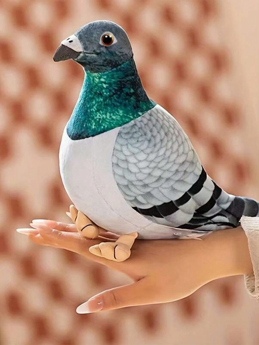 Una paloma de peluche simulada, decoración, regalo - Verde - Ver 1