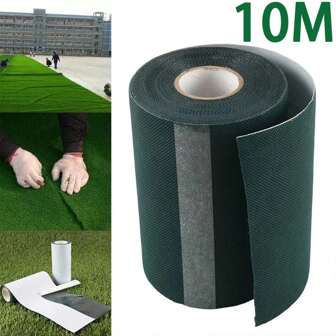 10M Artificial Grass Seam Tape For Lawn Glue-Free Garden Lawn Green Tape Synthetic Lawn Grass Carpet Fixed Connection Tape