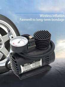 COMPRESOR DE AIRE PARA AUTO Inflador de neumáticos eléctrico Compresor de aire portátil auto de aire - Multicolor - Ver 2