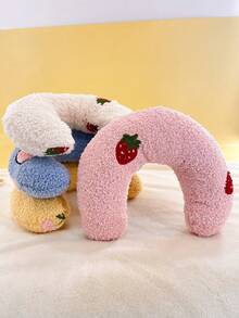 1入組貓形狀小U型枕頭，柔軟的頸部保護枕，寵物狗和貓舒緩枕，僅適用於寵物 - 彩色 - 查看 1