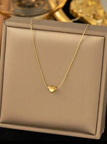 1-Piece, Elegant Heart-Shaped Pendant Necklace For Women To Wear At Wedding Party Events Or As A Gift To Friends