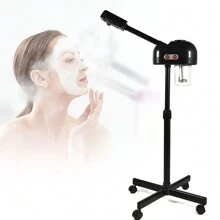 YUNRUX Vaporizador facial Dispositivo de vapor Sauna facial, Máquina pulverizadora para el cuidado facial SPA, Humidificador Vaporizador de ozono, 1 cabezal, altura ajustable para salón/hogar/estudio de cosmética