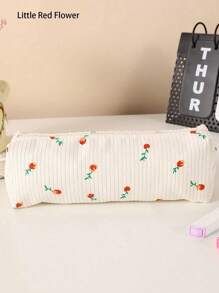 1入簡約花卉鉛筆盒，可愛大容量桌面文具收納袋，鉛筆盒批發，小鉛筆盒，鉛筆盒組織者，女孩鉛筆盒，鉛筆盒口袋式，學校用品 - 彩色 - 查看 10
