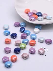 10Pcs A Bag Ceramic Beads Heat Flower Shells Starfish Elephant Shape For Jewelry Making DIY Accessories Valentines