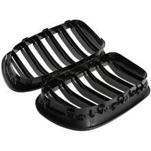 1 Pair Car Grille Double-Line Parallel Bar Grille Compatible For 5 Series F10 F18 Modified Parts - Black - View 5