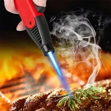 1300℃ Jet Flame Gas Lighter 360 Degree Inverted Turbo Torch Lighter Refillable Butane Kitchen BBQ Ignition Gun Windproof Lighter Black No Butane Gas Plastic Material - Green - View 4