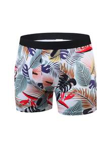 5入組男士新奇印花短褲套裝，透氣，禮物 - 彩色 - 查看 6