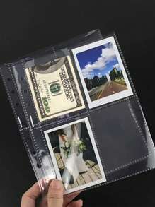 100pcs Envelope Challenge Refill Kit (25pcs 4-Pocket Card Sleeves + 1pc 100-Day Savings Tracker Card), Christmas Gift - Clear - View 2