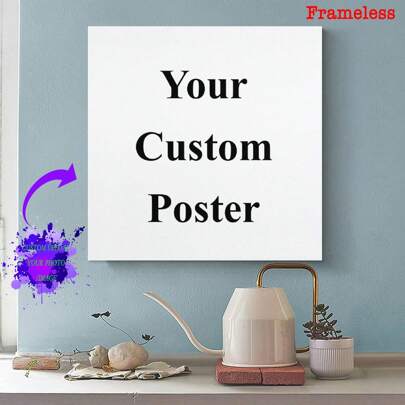 1 pieza Póster de lienzo personalizable sin marco, póster de lienzo de foto personalizado, comparte tus recuerdos favoritos y los momentos talla grande preciados, regalo perfecto para amigos y familiares, arte de pared, decoración del hogar ornamental exquisita, moderna, contratada personalizada, personalizada, regalos únicos ideales para él, ella, aniversarios, Día de San Valentín, Día de la Madre, cumpleaños, Día de los Niños, para graduación, para bodas, para inauguración de la casa, comedor, sala de estar, dormitorio, oficina, salón de té, hogar, Día de San Valentín, decoración del Día de San Valentín, arte de pared personalizado, vintage, hogar y vida, ambiente navideño en el hogar, recuerdos, reutilizable, adorable, de alta calidad