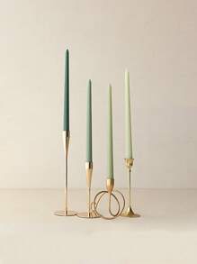 4pcs 10-Inch/25cm Paper Wrapped Taper Candles With Gradient Iridescent Green Color, Romantic Wedding & Party Dinner Decor, Smokeless Long Burning Dripless Candles With Long Stems, Gift Packaging,Room Decor,Gifts Home Decor Christmas Decorations Room Decor Christmas, Christmas Gifts - Multicolor - View 20