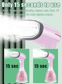 Portable 2-In-1 Handheld Steam Clothes Steamer,Fast Heating, Powerful Penetrating Steam, Large Removable Tank, Sterilizes And Removes Odors - Ideal For Home, Travel, And Business 15s Fast Heat-Up