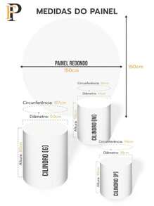 Kit 5 Decorative Covers Round Panel + Trio Cylinder Covers + Sublimated Rectangular Panel Cover Party And Birthday Decoration Theme Farmer Peasant Girl Field Flowers - 套件5件4598 - 查看 8