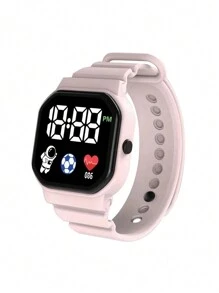 LED Space Boy Touch Screen Electronic Watch For Kids, Boys And Girls - Black - View 12